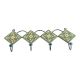 Forest Green Ceramic Floral Tiles Hooks